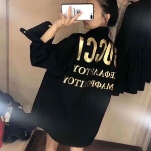 Ultra RARE Gucci Black Denim Button Down